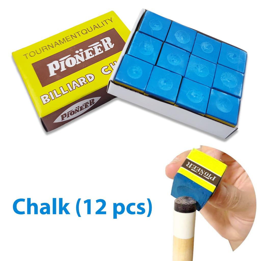 Proberos Cue Chalk for Pool Billiards and Snooker featuring 12pcs Small Square Blocks | Improve Spin and Shot Control
