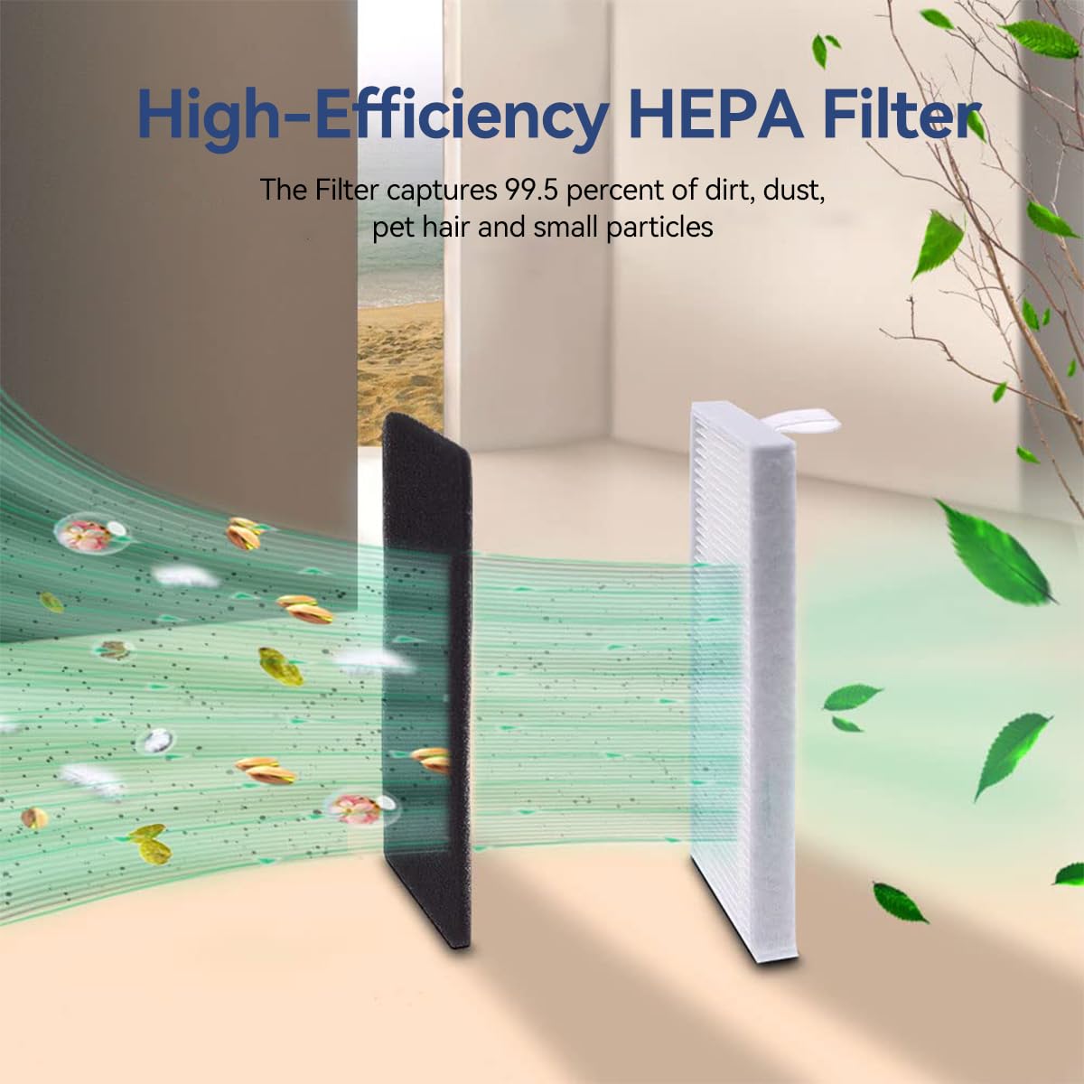 Verilux Replacement Filters for Ecovacs Deebot Y1 Pro featuring tailored fit pack of 4