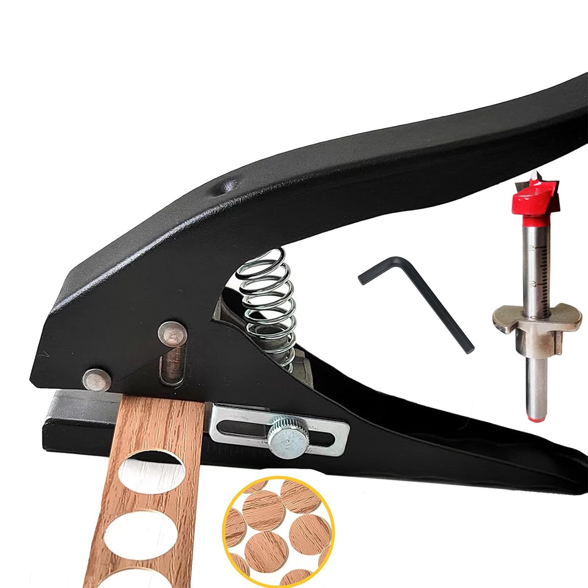 Serplex Single Hole Punch for Tags and Paper featuring 15mm Round Punch | Spring Loaded Design