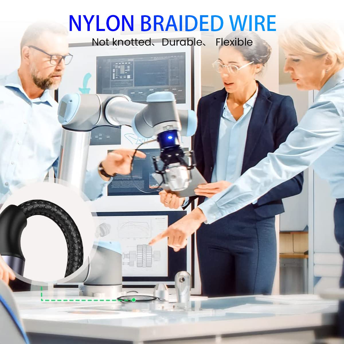 Verilux USB C Cable for Fast Charging 100W 10ft with E Marker Chip | 10Gbps Data Transfer