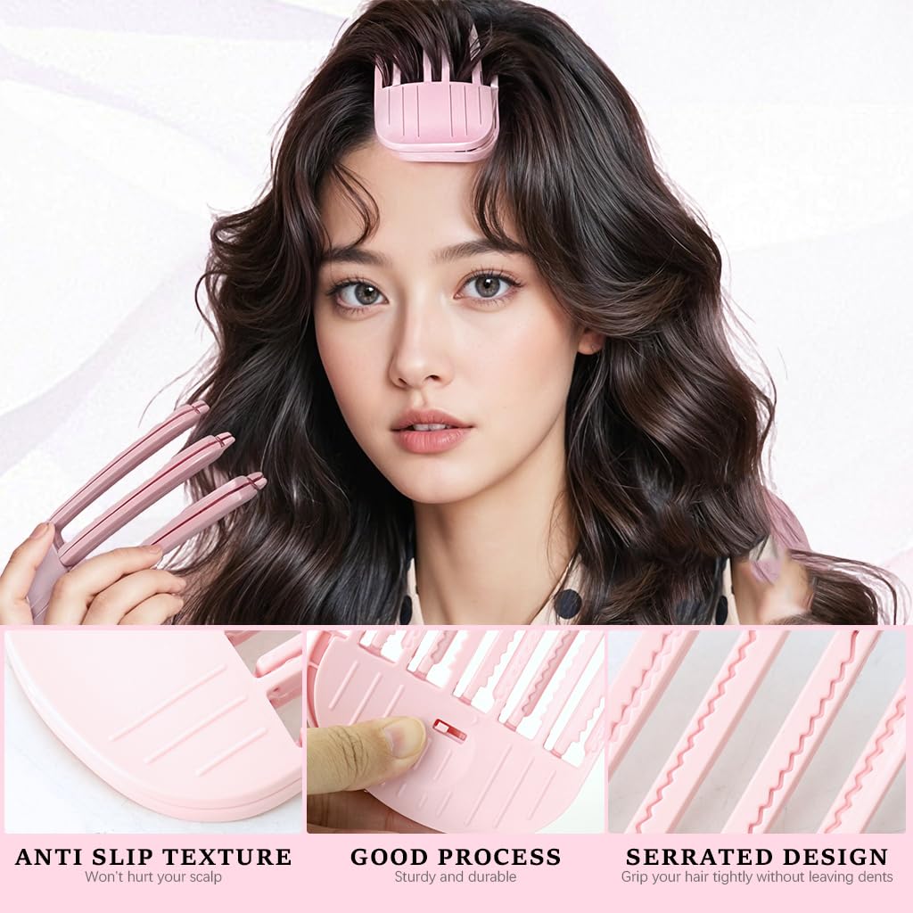MAYCREATE Hair Volume Clips for Fluffy Bangs with Serrated Design | 2Pcs Heatless Root Lifting Tool