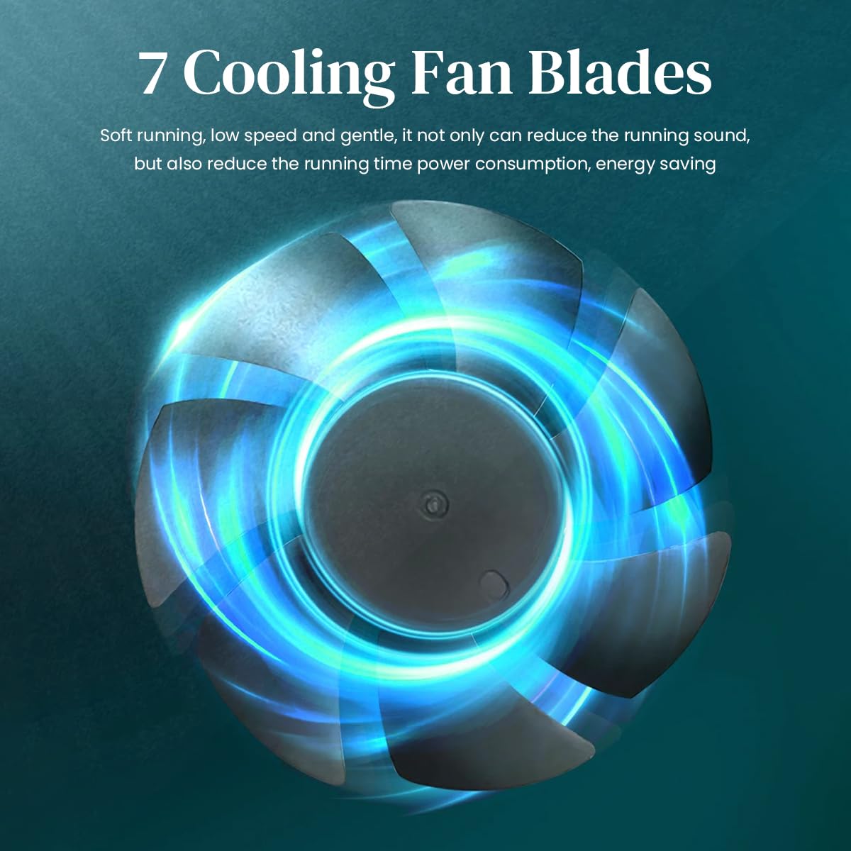 Verilux CPU Cooling Fan for TV Box with 3.3 in Size and 7 Blade Design | USB Silent Cooler