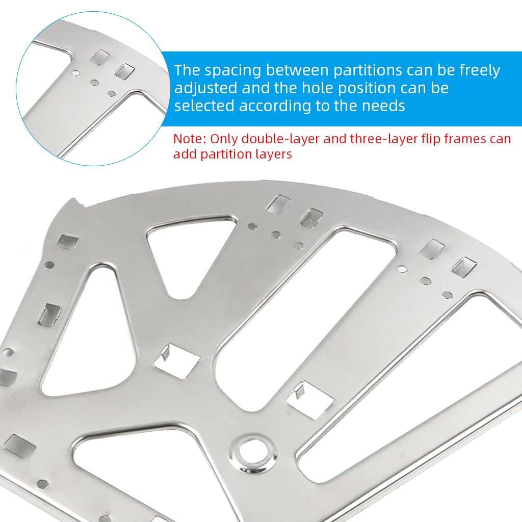 Serplex Cabinet Door Hinges for Flip Down or Tilting Cabinets with 2 Pcs Stainless Steel Set | Includes Installation Screw Pack
