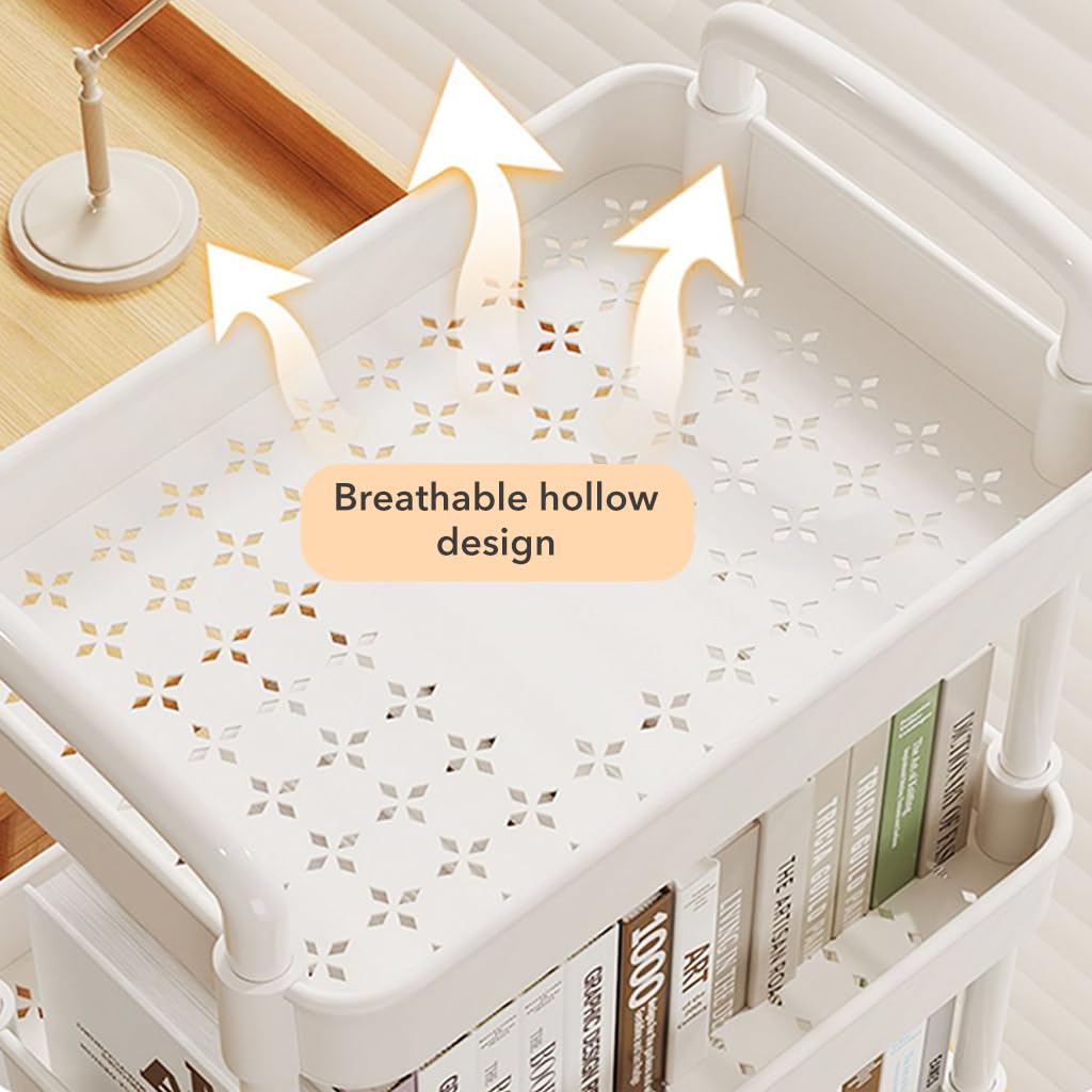 Supvox Home Organizer Cart for Kitchen and Bedroom with 5 Tiers 37.5x26x72cm and 360° Wheels