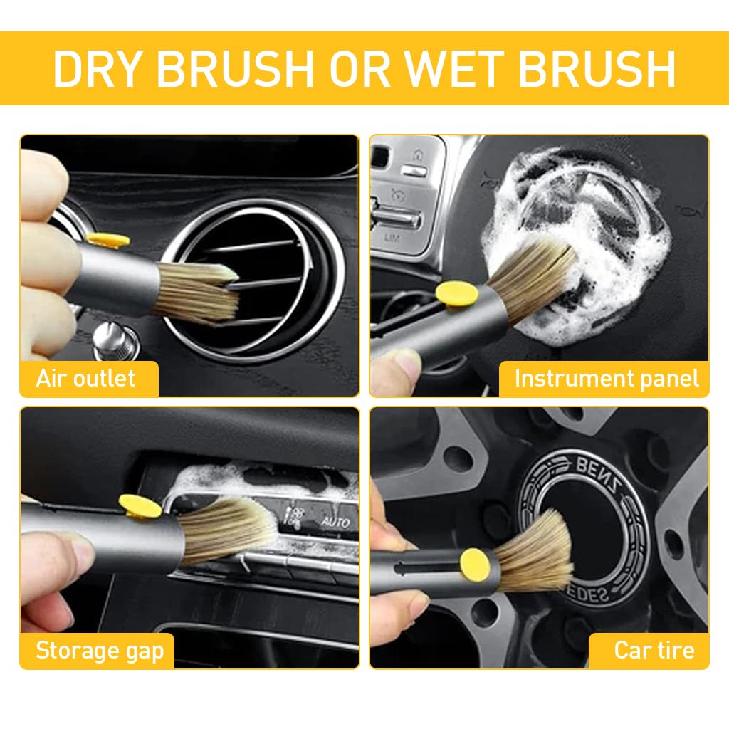 STHIRA® Car Multi Tool  3 In 1 Car Emergency Tool Tungsten Steel Window Breaker Safety Tire Tread Pick Car Interior Detailing Brush Emergency Tool