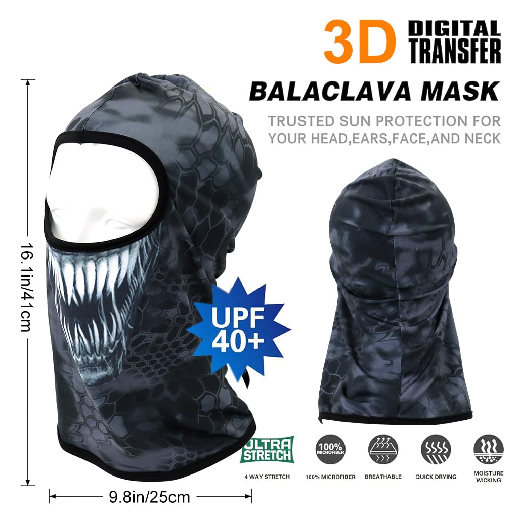 PALAY® 3D Balaclava Ski Mask Cool Skull Animal Full Face Mask Cycling/Motorcycle/Halloween