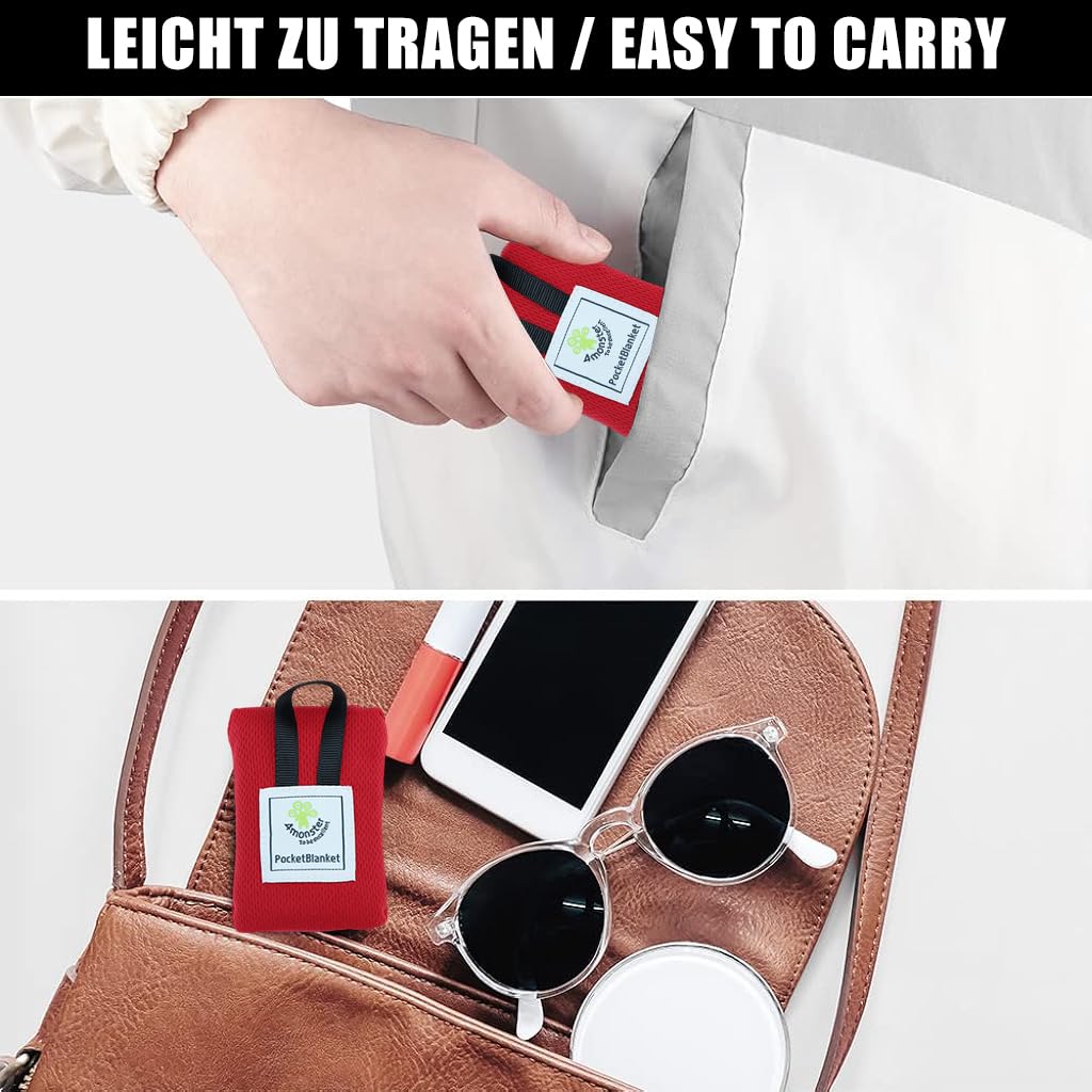 PROBEROS Mini Picnic Blanket for Beach and Camping with Double Side Waterproof Nylon 70x110 cm | Folds into 8x5 cm Pouch