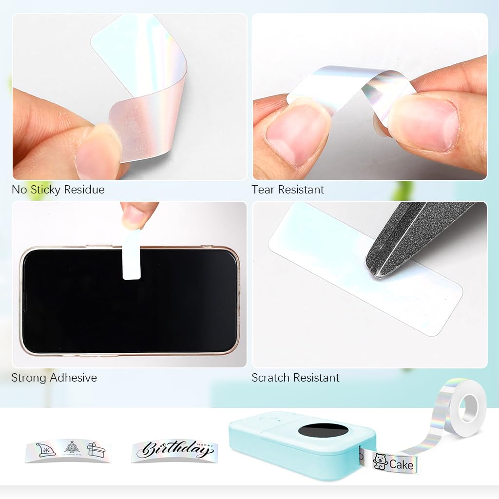 Zeitel Mini Thermal Label Printer Paper Roll for Office with Strong Adhesive | 12x40mm 160 Pcs