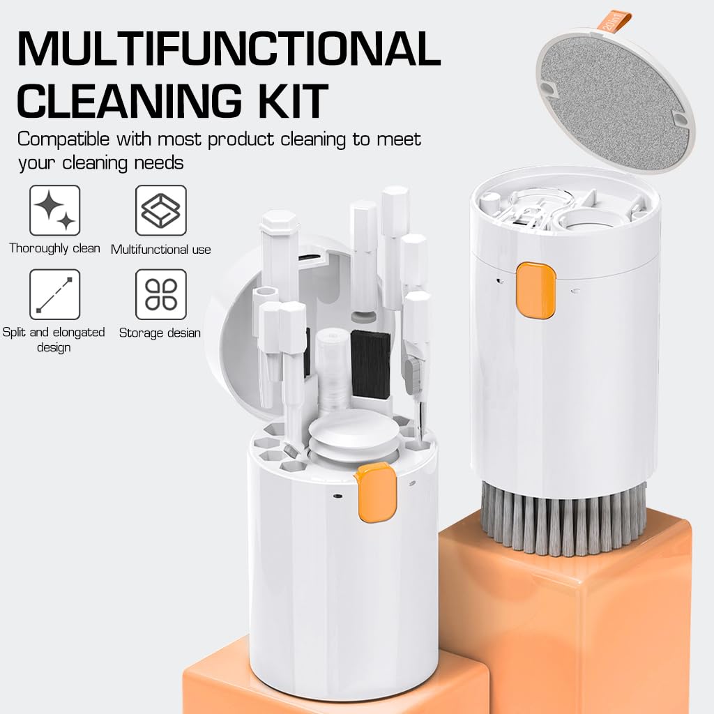 ZORBES Electronics Cleaner Kit Tool 20pcs Electronics Cleaning Kit Tool with Duster, Multi Brushes, Sprayer, Multi-functional Electronic Cleaning Tool Set for Laptop, Phone, Tablet, Earbuds, Keyboard