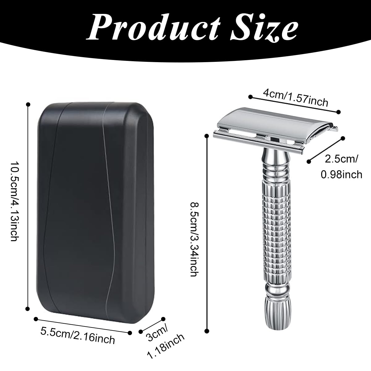 PATPAT Double Edge Safety Razor for Men and Women with Mirror Case | Stainless Eco Reusable Shaver