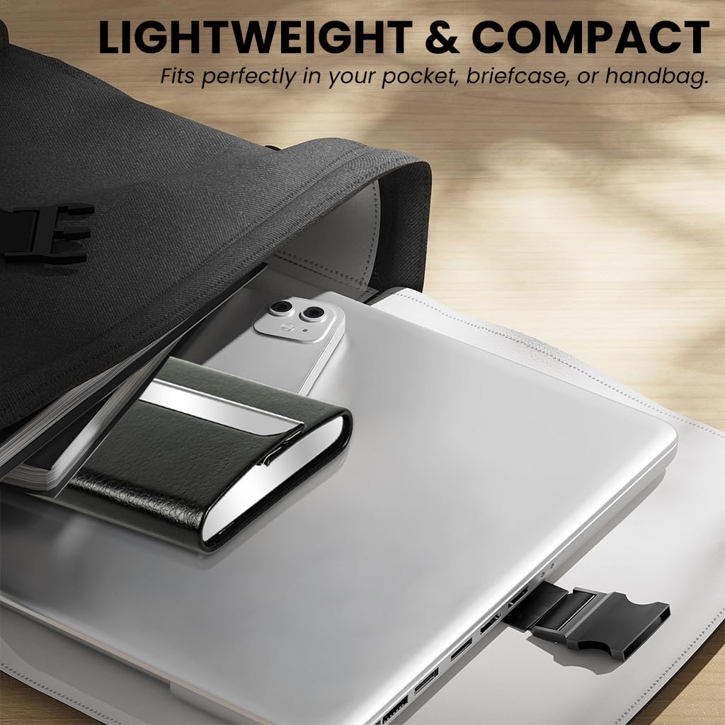 Climberty Business Card Holder for Professionals featuring Magnetic Flip-up Design and Leather-Coated Stainless Steel | Slim Organizer for Men and Women