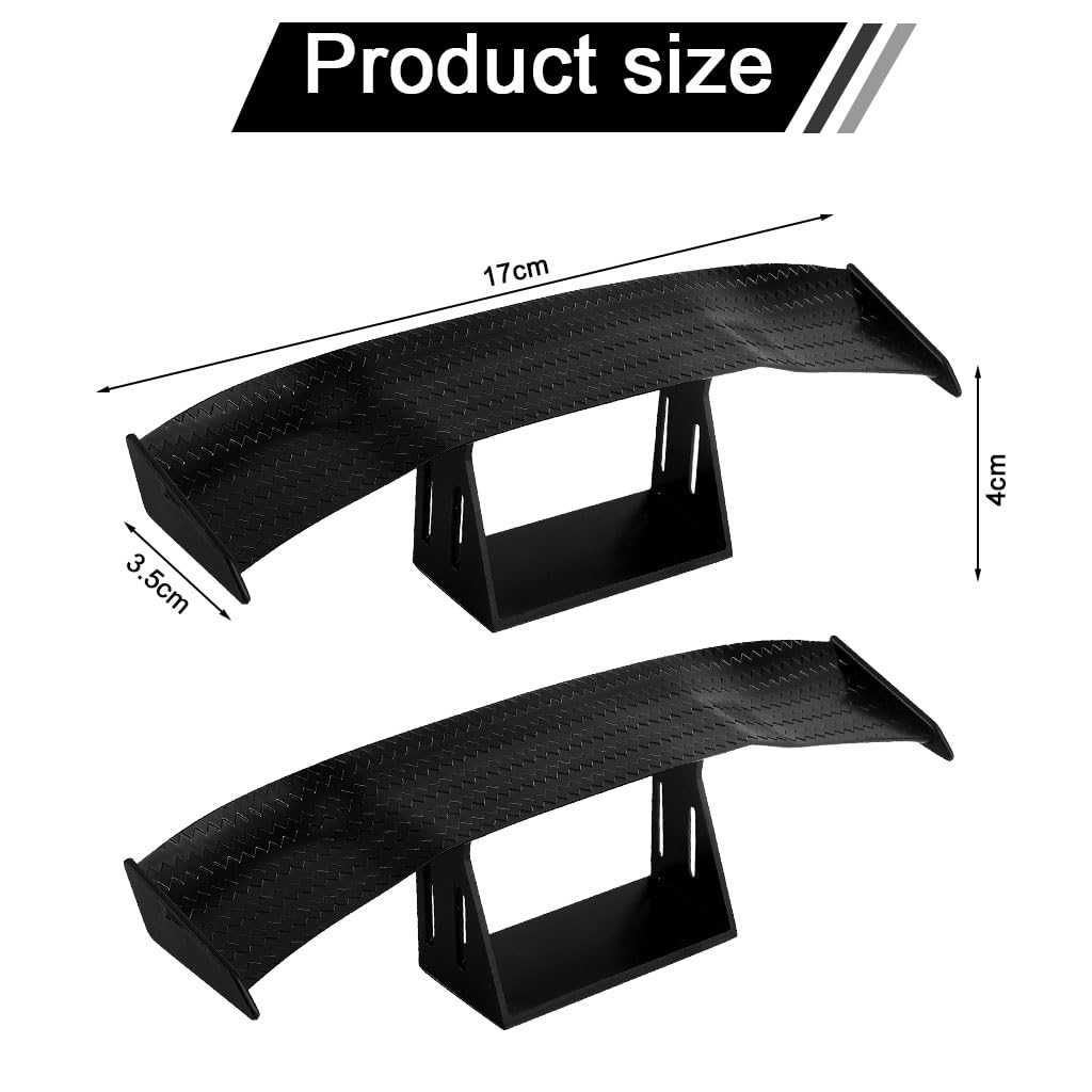 STHIRA Decorative Car Spoiler Wings for RC Cars with Self Adhesive 2Pcs 6.6 in Set | Realistic Tail Ornaments