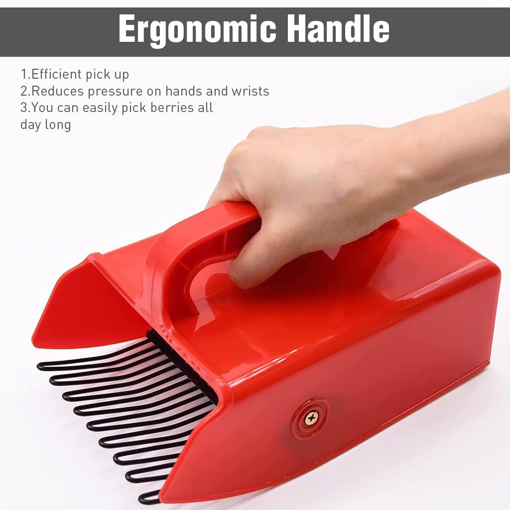 Supvox Berry Picking Tool for Blueberry and Raspberry Harvesting with Metallic Comb Handle | Easy Orchard Fruit Picker