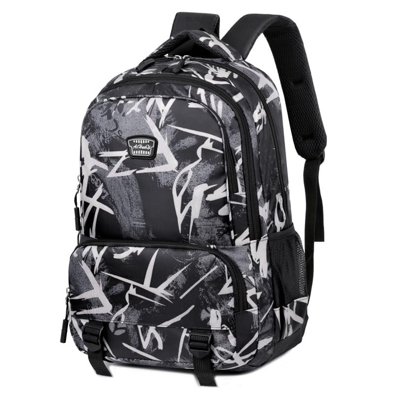 GUSTAVE® Student Backpack Fashion Student Backpack, Breathable Mesh Padded Back Support, Multi-Compartment Travel Backpack with Padded Shoulder Straps & Handle Children's Day Gift School Gift