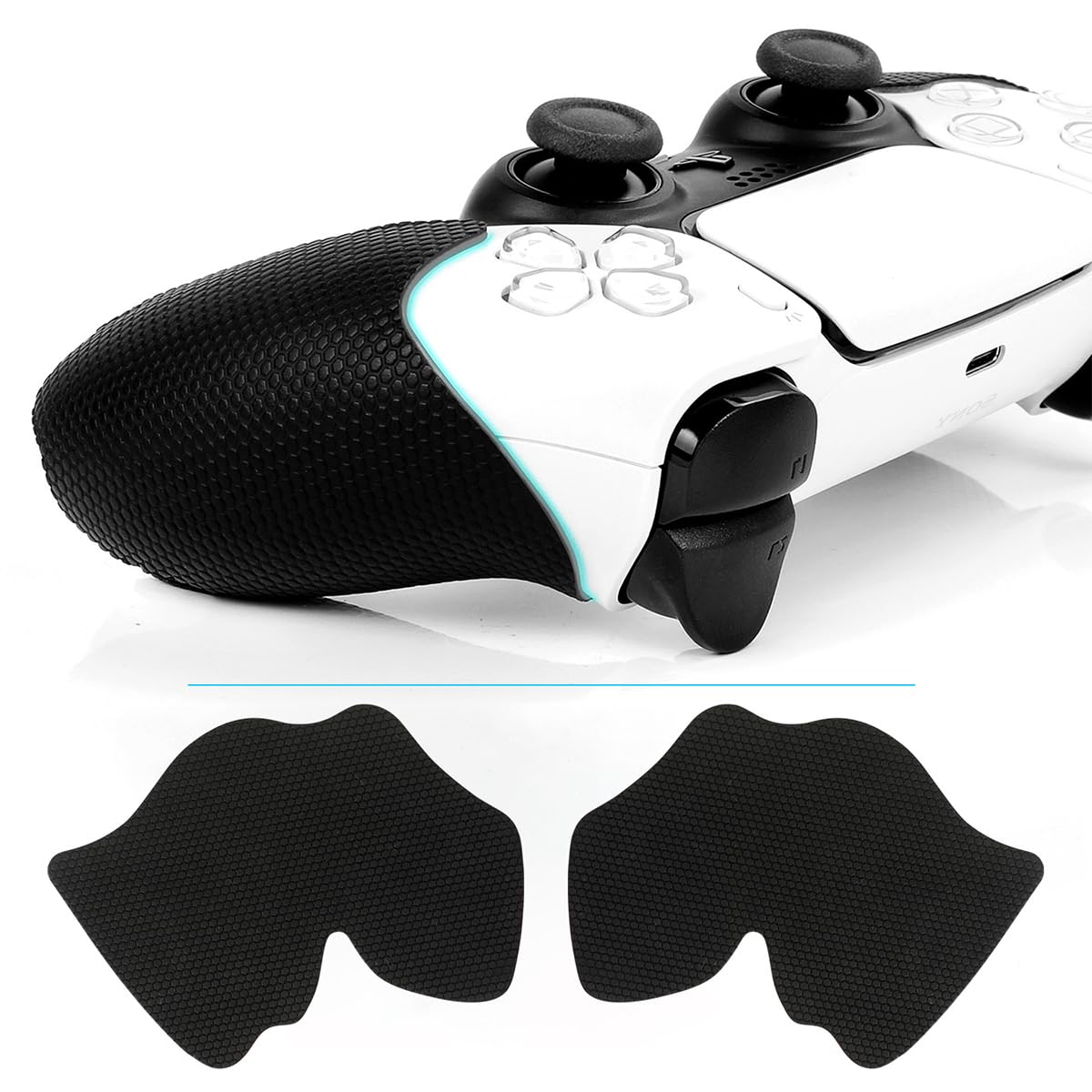 ZORBES Game Controller Grip Covers for PS5 featuring Self Adhesive Silicone for Anti Slip Control