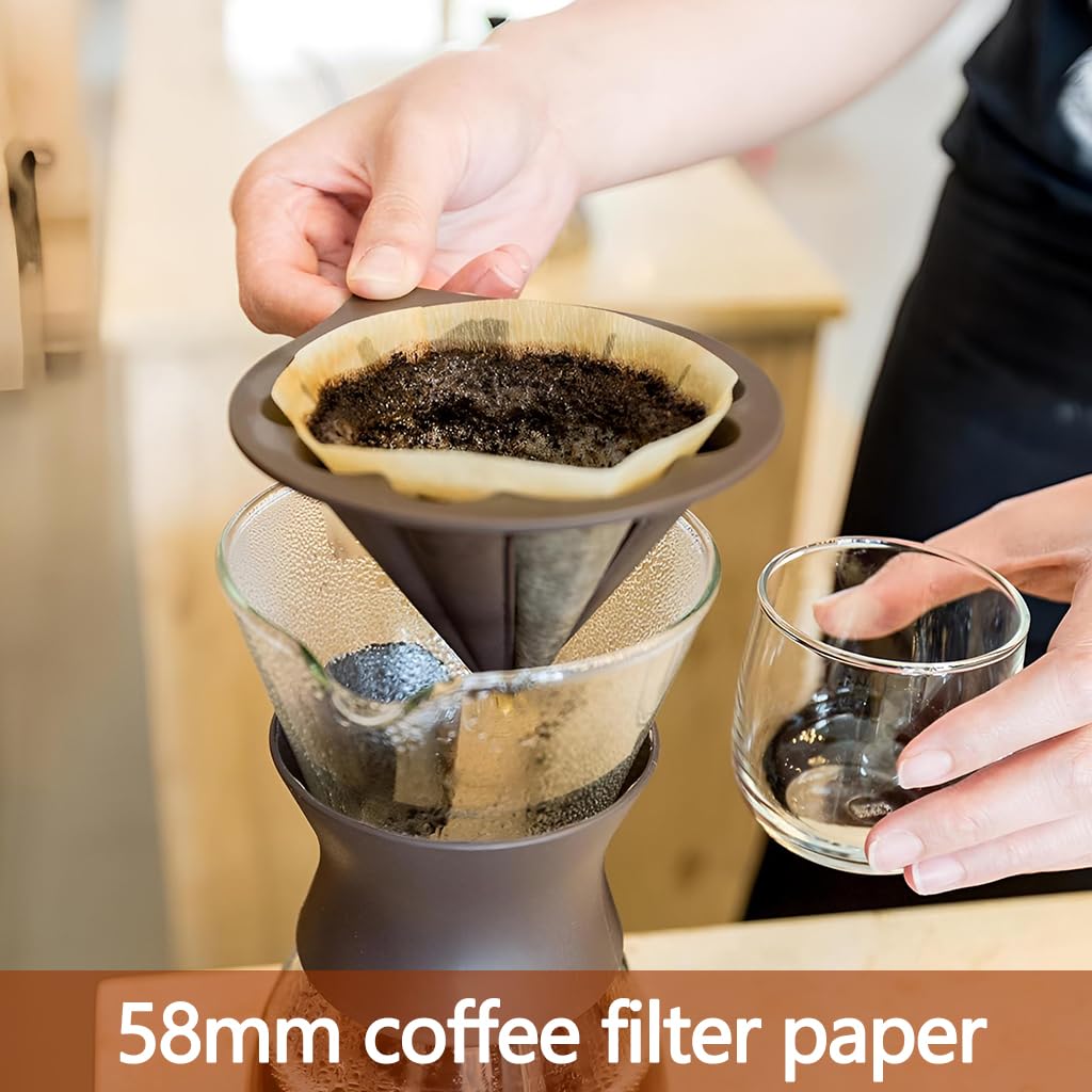 ZIBUYU Coffee Filter Paper Bags 100PC for Daily Brewing with Unbleached Eco Material | Smooth Flavor