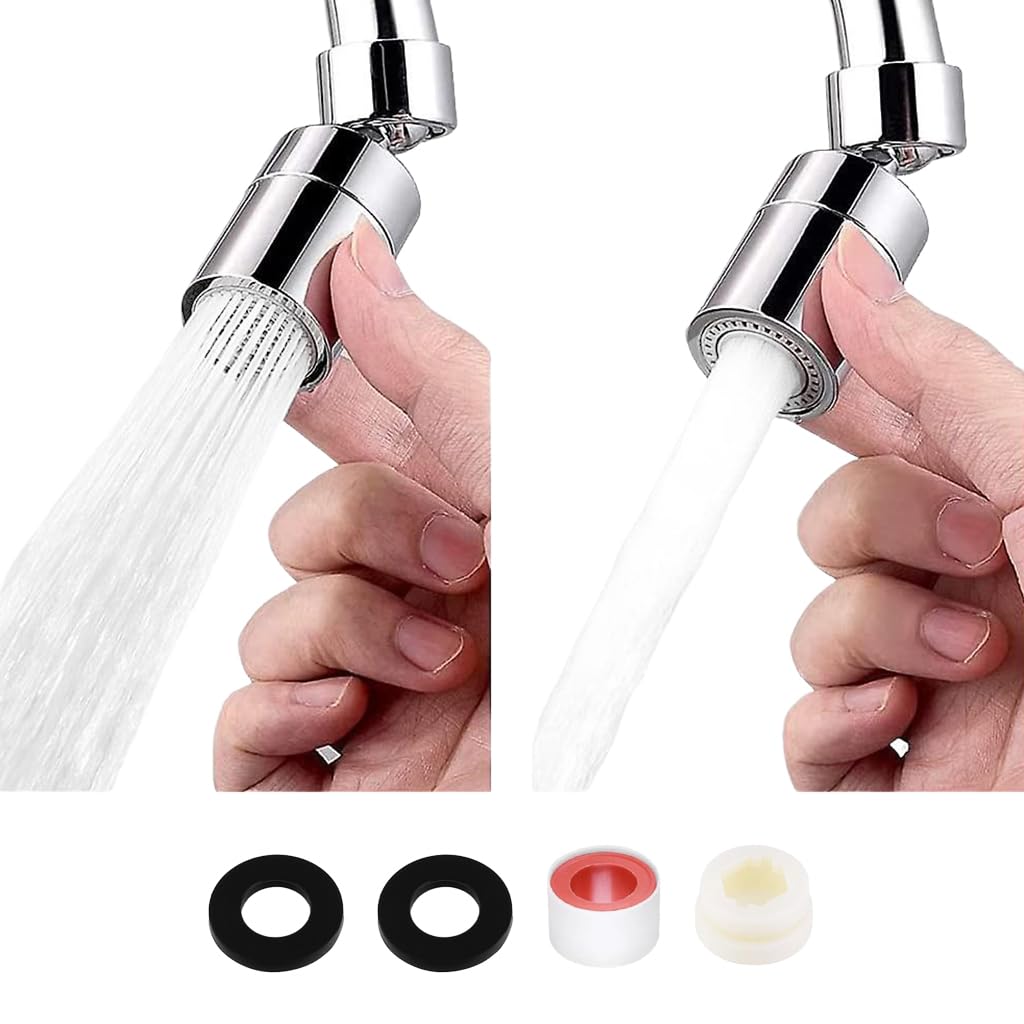 HASTHIP Tap Extender for Kitchen Sink featuring 360° Swivel Aerator and 2 Water Modes | 2PCS Stainless Steel