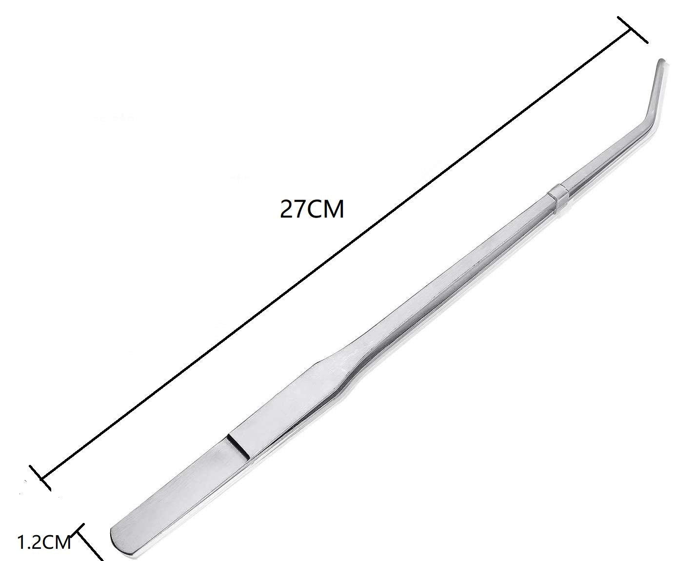 HASTHIP Tweezers for Aquarium with 27cm Curved Tip featuring Ergonomic Design & Stainless Steel | Ideal for Plant and Shrimp Tank Maintenance