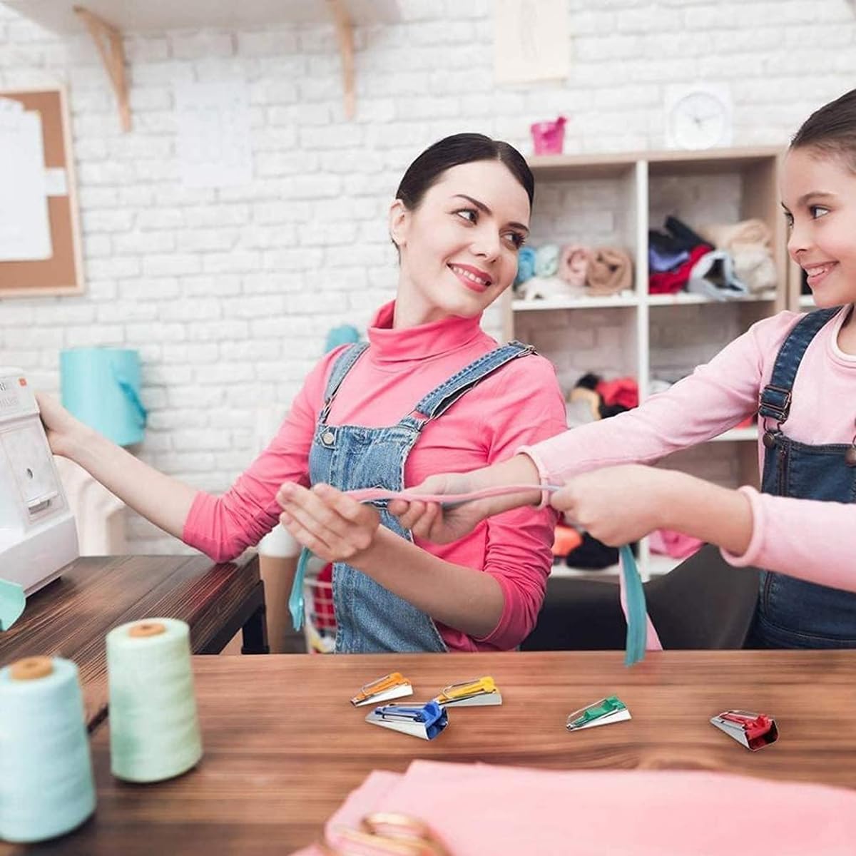 HASTHIP Bias Tape Maker Set for Fabric Sewing and Quilting with 5 Sizes 1/4 to 1 in | Easy DIY Quilting Tools