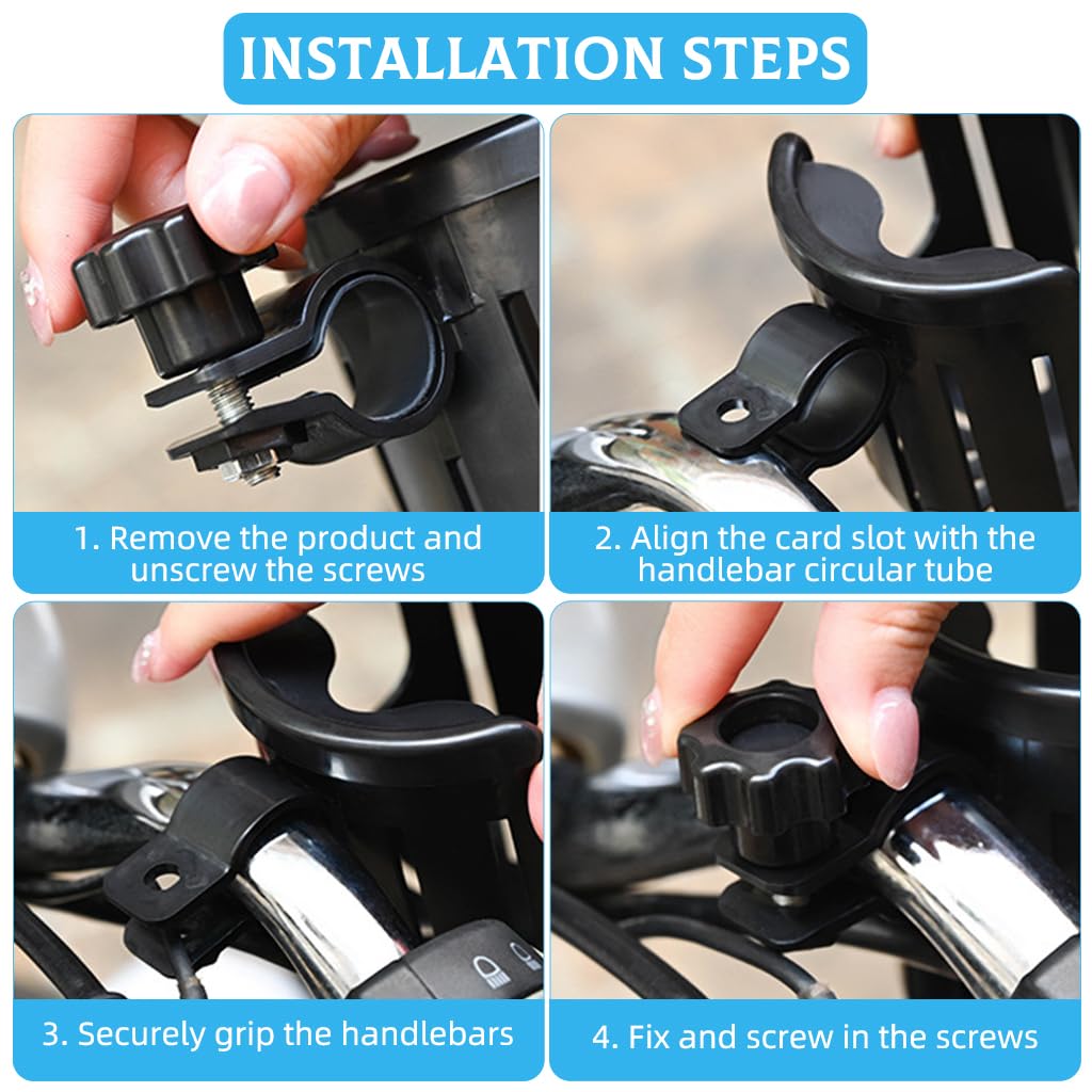 Proberos Water Bottle Holder for Bicycle with Screw Fix Mount and Dual Function Design | Black