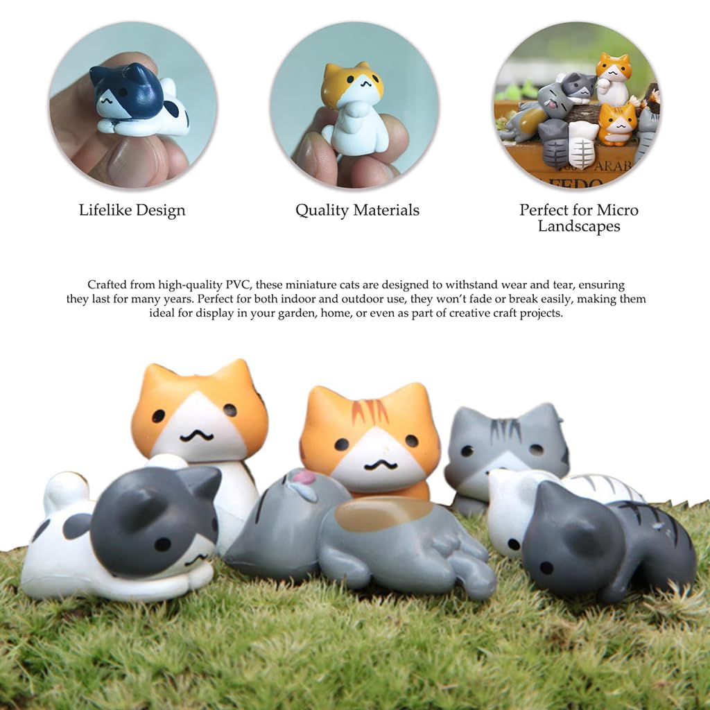 Zibuyu Cat Figurines for Home and Office Decor featuring Resin Craftsmanship | Lucky Gift