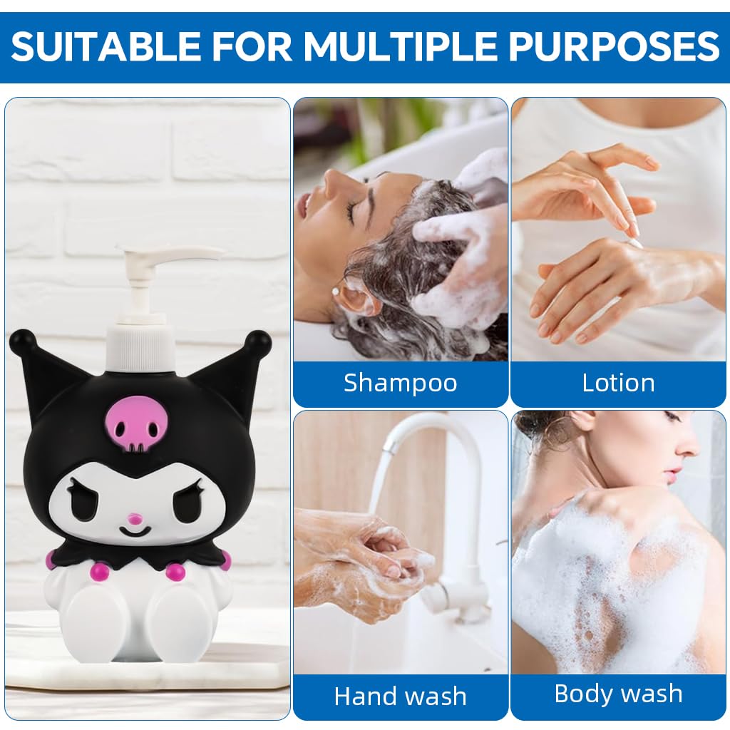 HASTHIP Liquid Soap Dispenser for Bathroom with 350ml Pump Head | PP Bottle for Kids