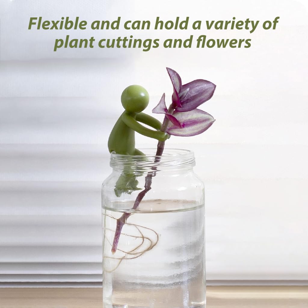 HASTHIP Cartoon Garden Plant Support for Indoor Hydroponics with Stem Hug Design 3Pcs