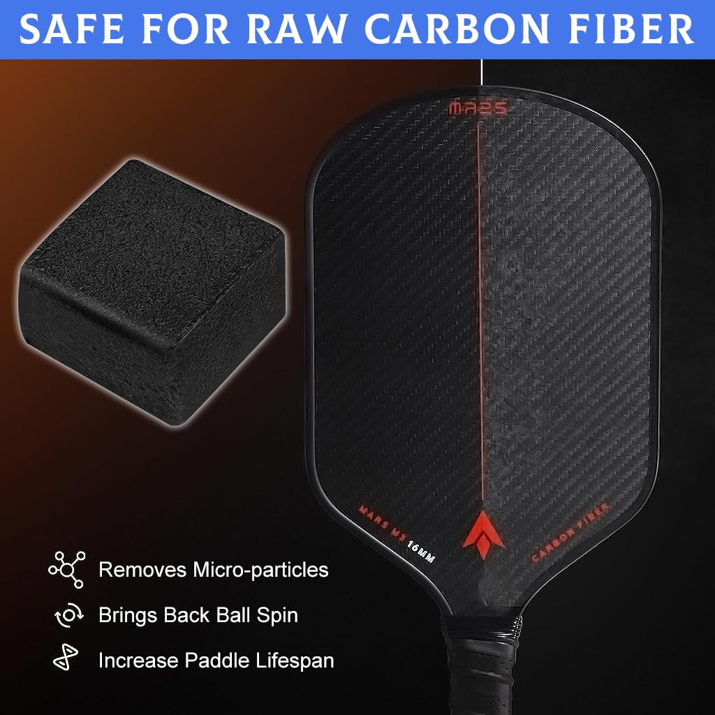 Proberos Pickleball Paddle Rubber Eraser for Quick Stain Removal 5x5x2.5cm 3pcs | Raw Carbon Fiber Paddles