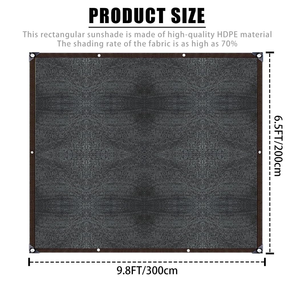 HASTHIP Garden Sun Shade Sail for Patio and Plants featuring 2×3m HDPE UV Cloth | Black