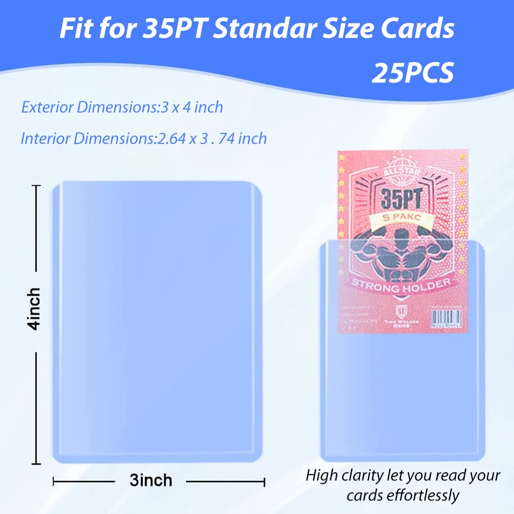 PATPAT® 25pcs PVC Trading Card Case for Game Card Clear 3