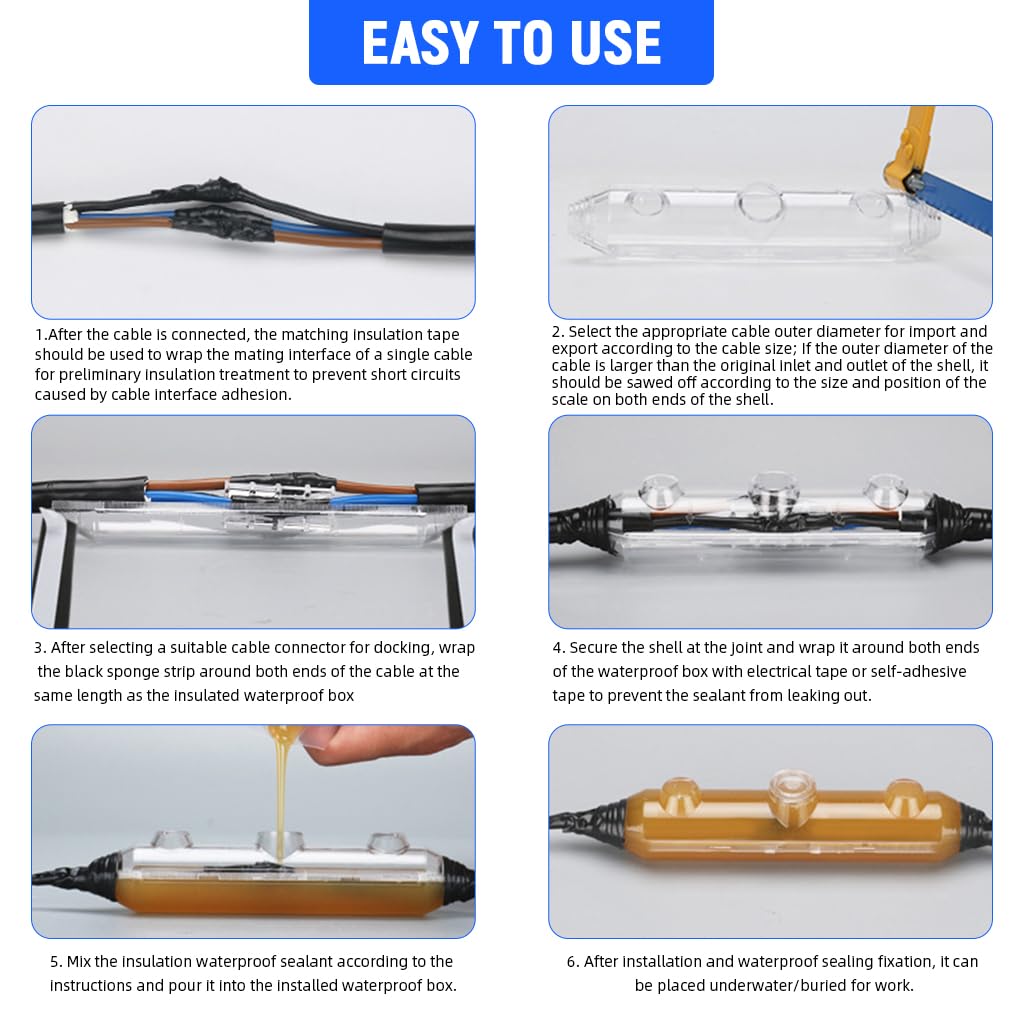 Serplex Cable Joint Shell for Underground and Submersible Use featuring Resin Pouring Mould | Waterproof Outer Case for Secure Electrical Connections