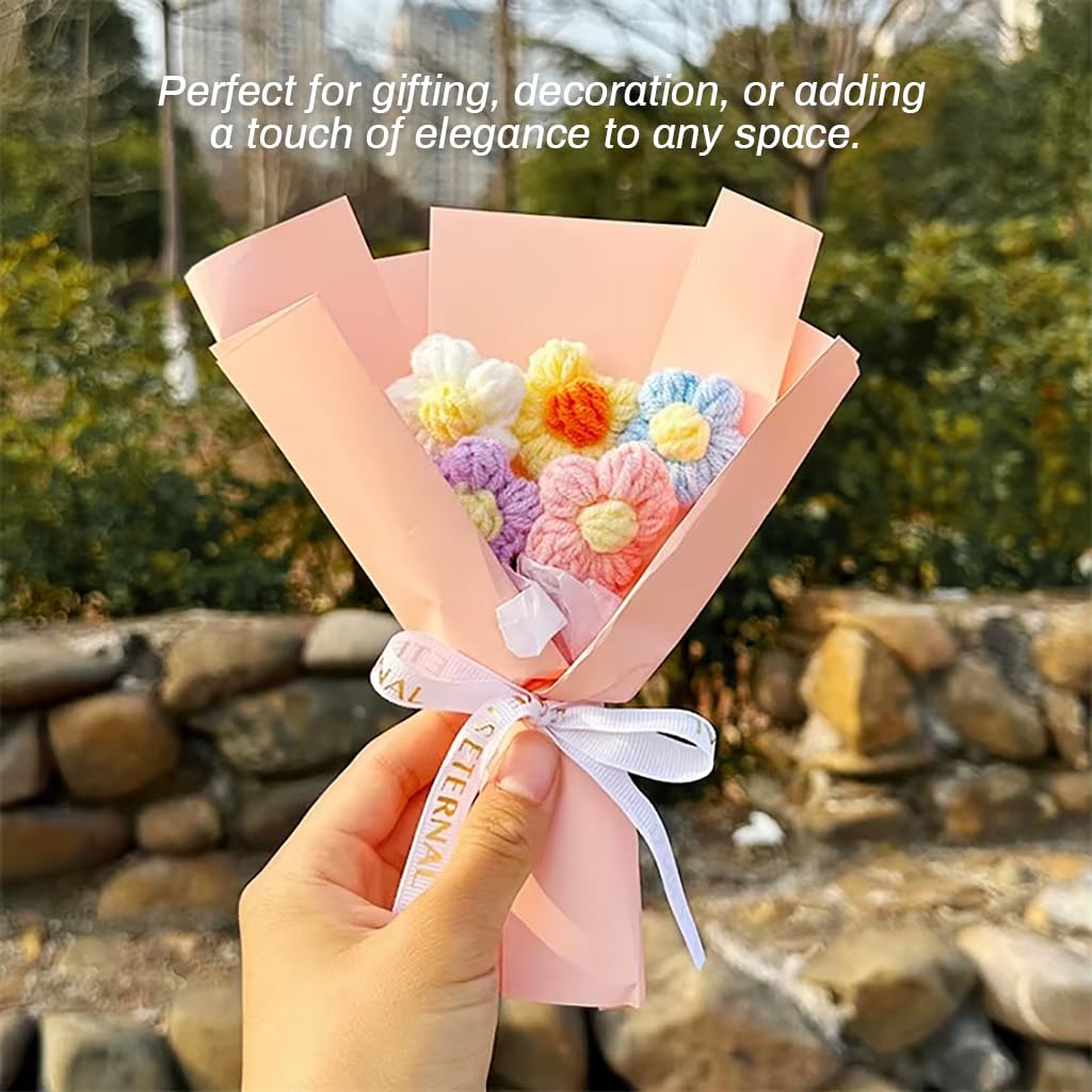 HASTHIP Handmade Mini Crochet Flower Bundle for Desk and Home Decor | Cute Gift Idea