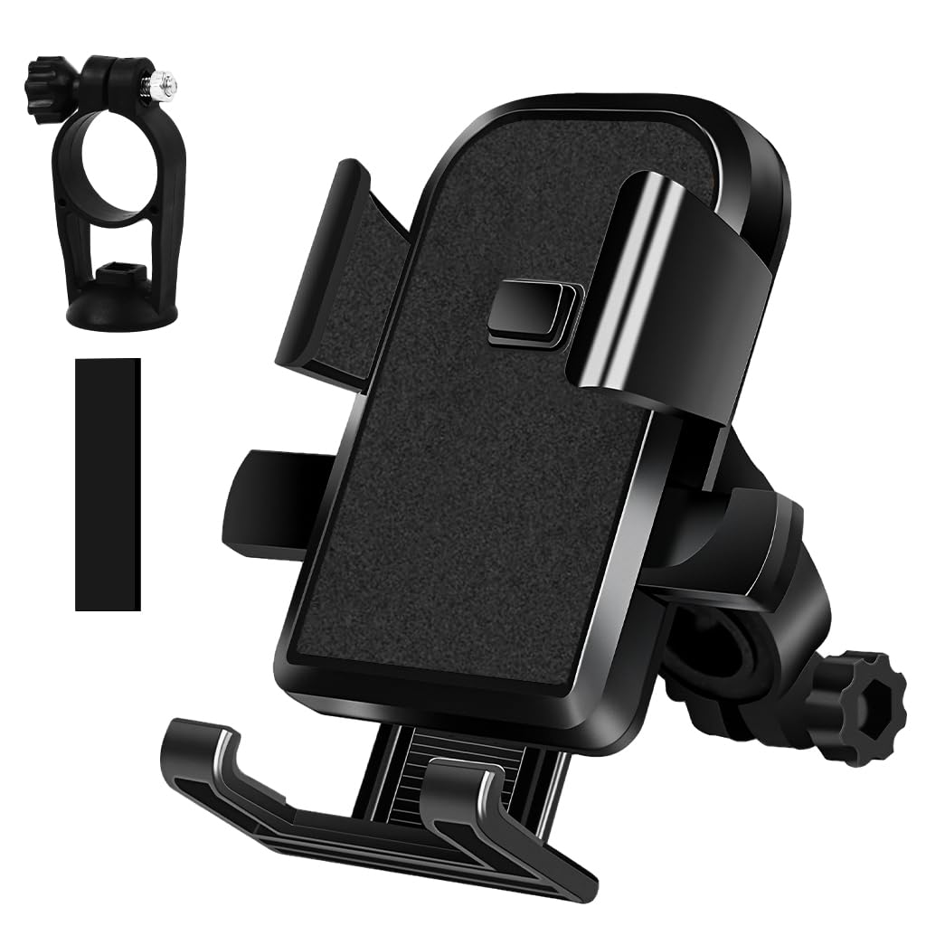 STHIRA Handlebar Phone Holder for Bike and Motorcycle featuring 4 Claw Grip fits 4.7–7.1 in phones