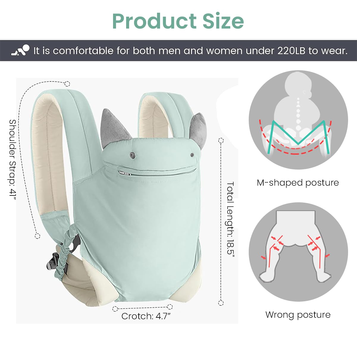 SNOWIE SOFT Baby Carrier Bag for Travel and Daily Use with 4 Carry Styles | Breathable Cotton