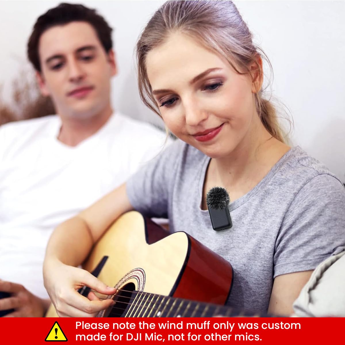 ZORBES Windscreen for DJI MIC 2 Wireless Lavalier Microphone 2 Pack with Threaded Fastener and Soft Artificial Fur Cover