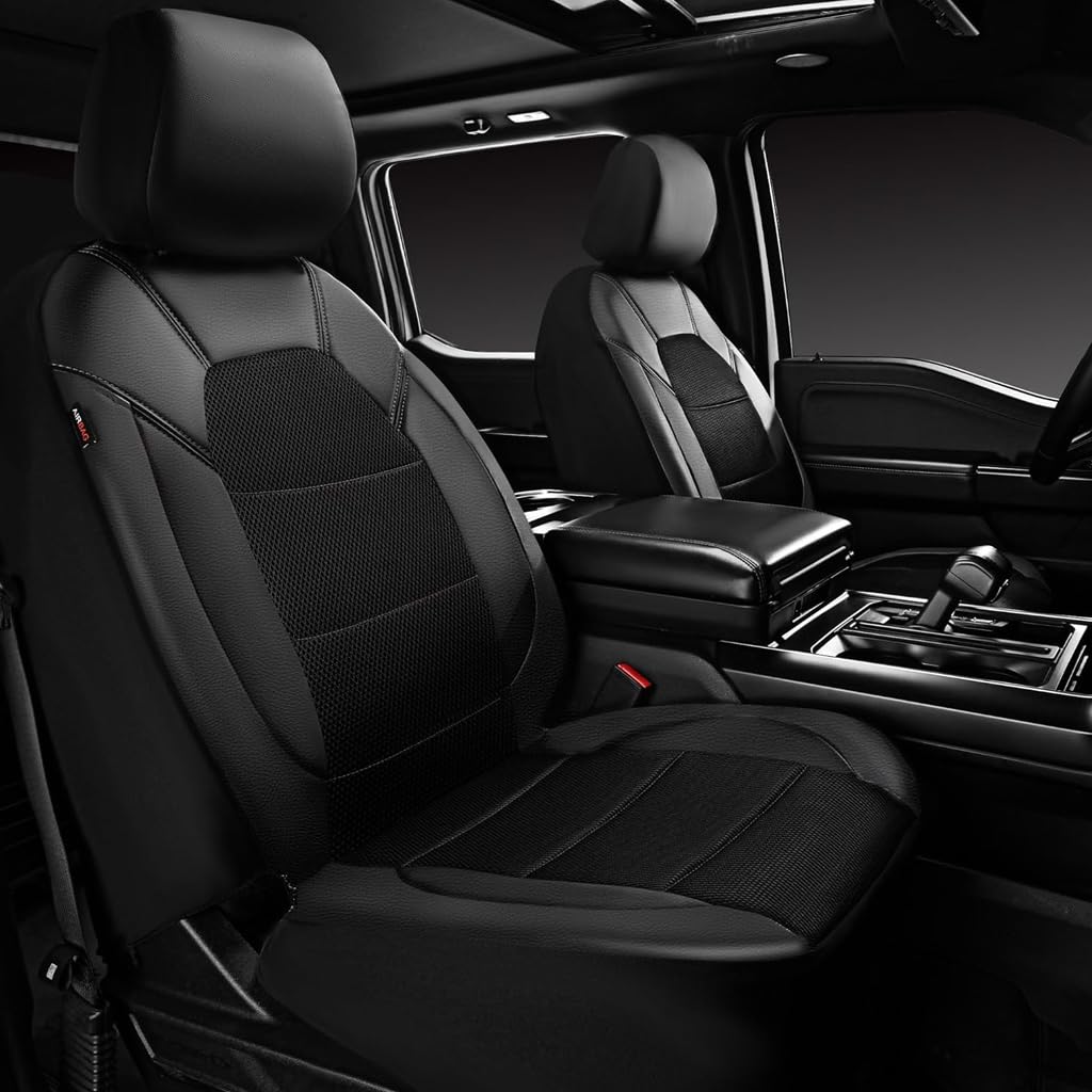 STHIRA Car Seat Covers for Sedans Trucks and SUVs with 9 Piece Set | Featuring Breathable Mesh and Invisible Zipper Design
