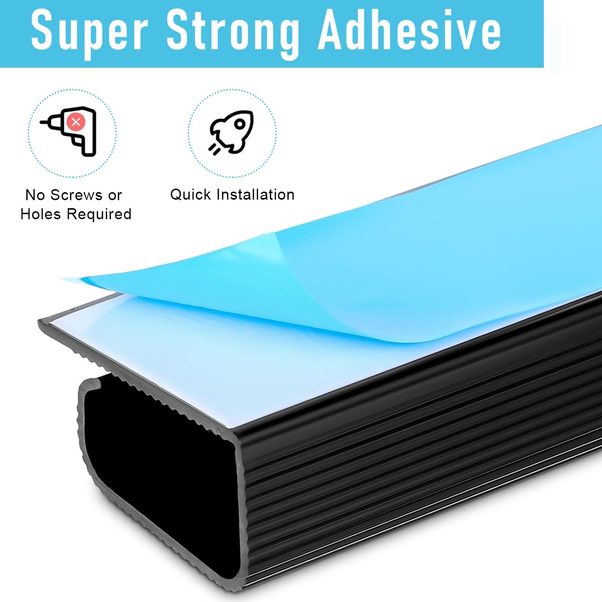 Serplex Cable Management Under Desk for Workspace Organization with 6PCS 15.7 in Self Adhesive Tray