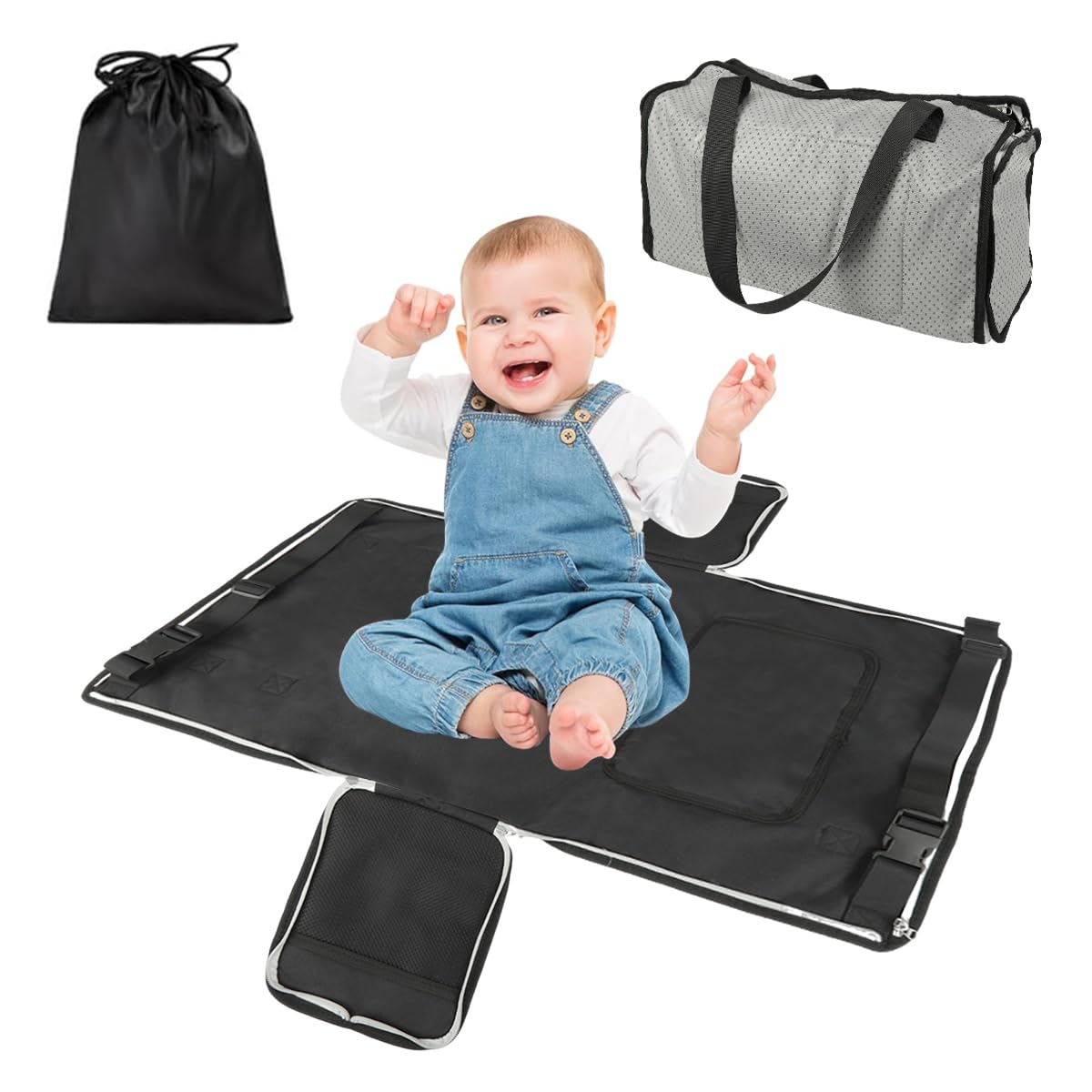 SNOWIE SOFT Toddler Airplane Bed for Travel with Convertible Seat Extender | 30.3×17.3 in Fit