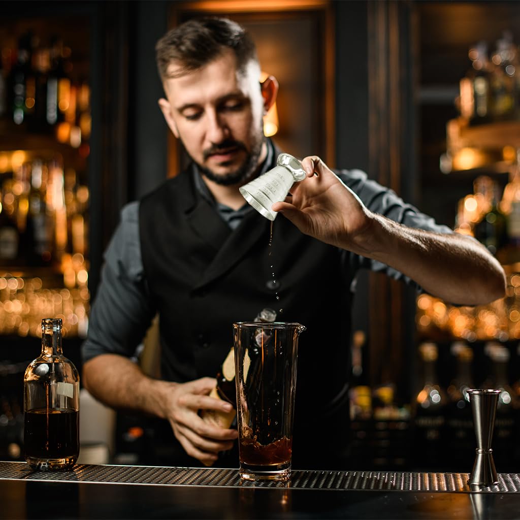 Supvox Stainless Steel Liquor Measuring Cup for Bar and Kitchen Use featuring Etched Scales 75ml | Stable Base for Precise Pouring