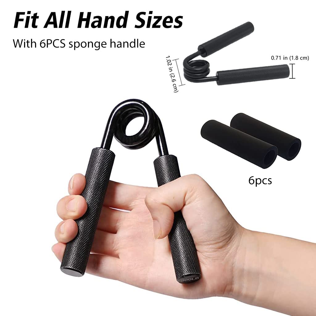 Proberos® 3pcs Hand Grip Strength Trainer for Home & Gym Workouts, Heavy Duty Hand Grip Strengthener for Men & Women, Non-Slip Gripper, for Athletes & Hand Exercising (100lbs/150lbs/200lbs)