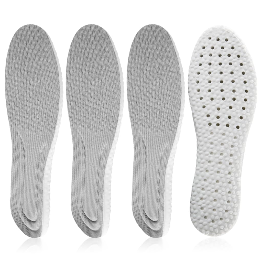 ZIBUYU Insole for Shoes Men with Ergonomic EVA Cushioning | 2 Pairs Size UK 5-7 Support