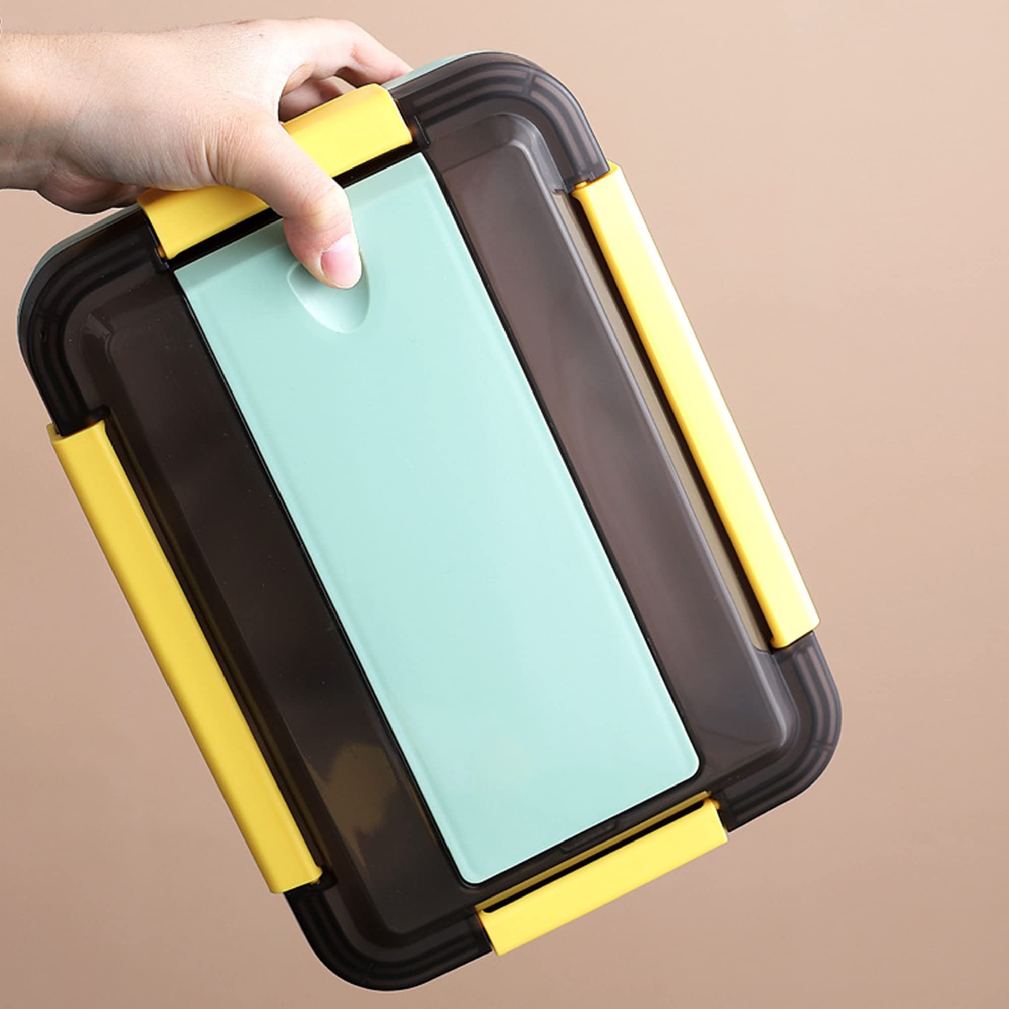 HASTHIP Lunch Box for School Office and Camping with Leakproof Lid 1000ml 304 Stainless Steel Compartments | Light Green for Men Women and Kids