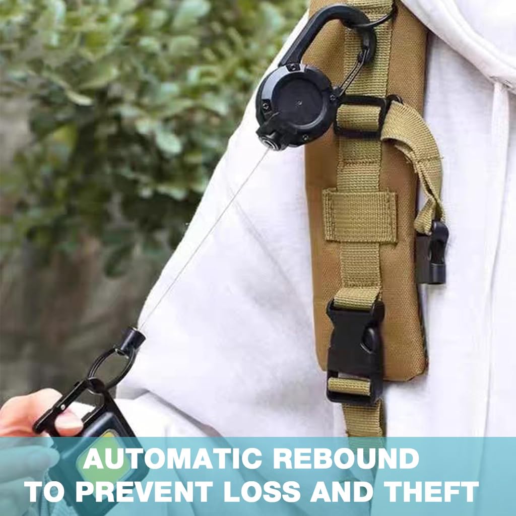 HASTHIP ID Card Holder for Work and School with 23.6 in Retractable Reel & Steel Wire Clip