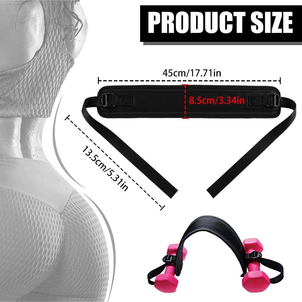 Proberos® Hip Thrust Belt Glute Bridge Weight Belt for Dumbbells Adjustable Dumbbells Fasten Belt for Glute Bridge Thicker Slip-Resistant Leather Belt for Home Workout