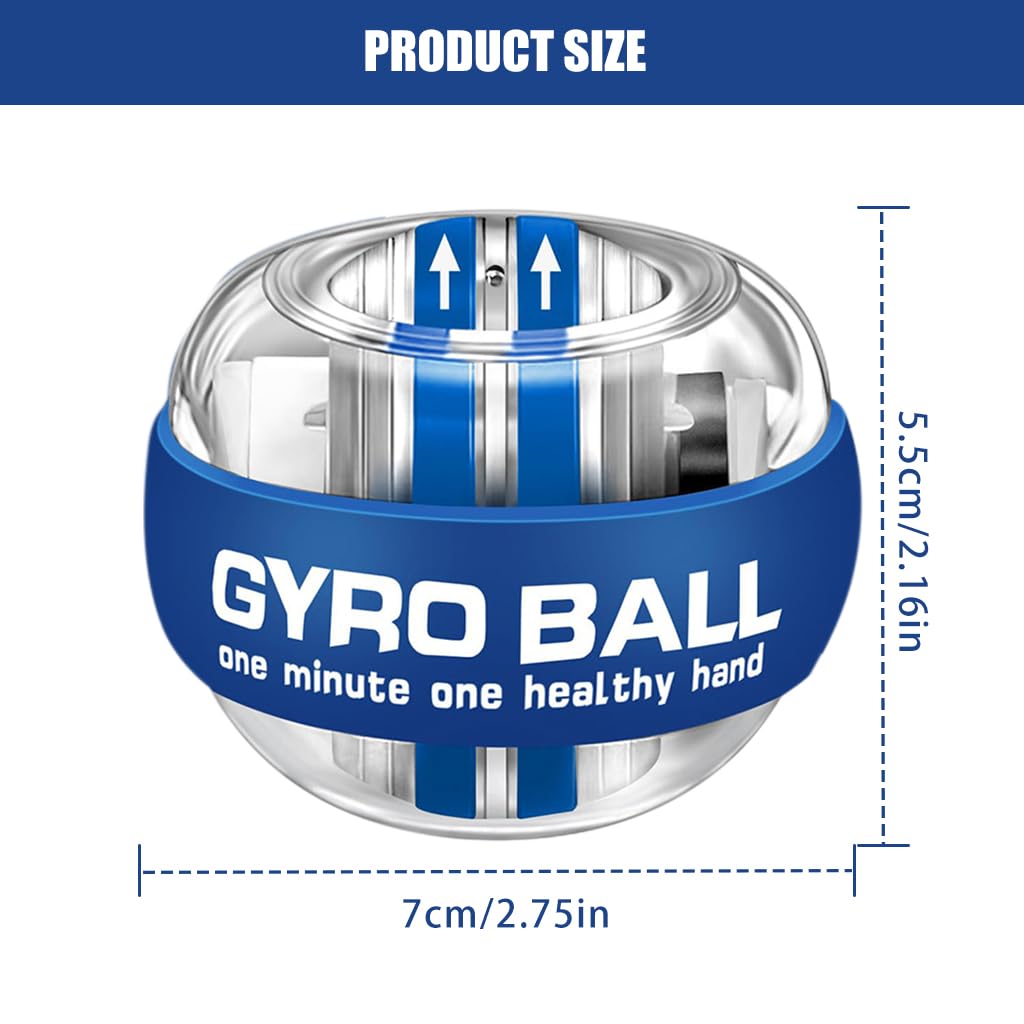 Optifit Wrist Trainer Ball for Arm and Grip Exercise with Auto Start Design 7cm | Portable