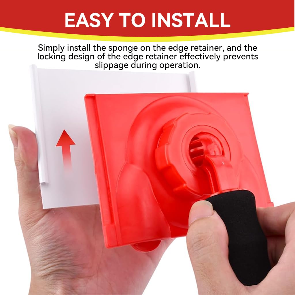 Serplex Paint Edge Trimmer Set for Walls and Ceilings with Foam Handle & Velvet Pad | Includes Two Replace Pads and Work Gloves