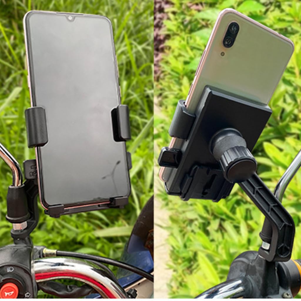 Proberos Motorcycle Phone Mount Holder for 4–6.5 in Devices with 360 Rotation and Dual Grips