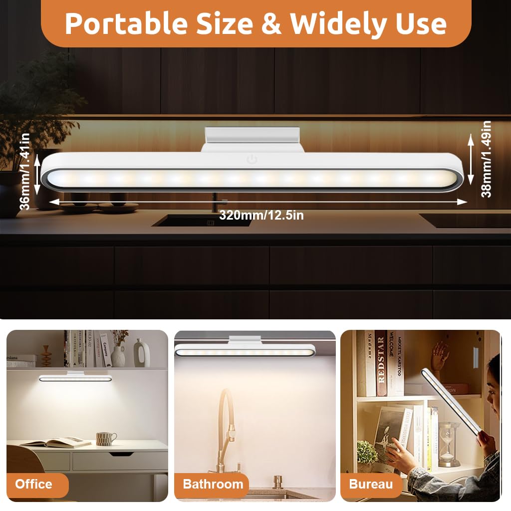 ELEPHANTBOAT LED Cabinet Lights for Wardrobe and Bedside with 2000mAh Battery | Magnetic Touch Control and 3 Color Modes