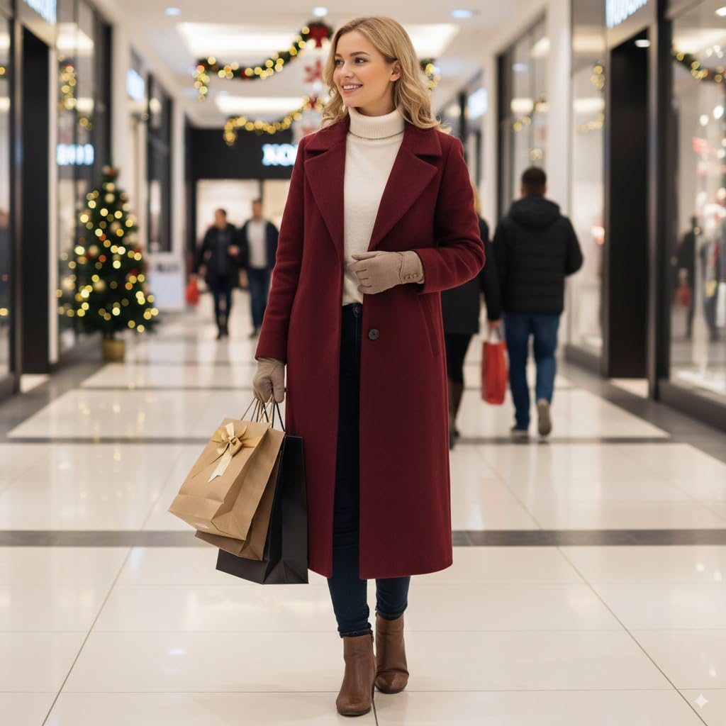 Zibuyu Womens Winter Touchscreen Gloves for Outdoor Use with Fleece Lining and Plush Inner | Warm Knitted Windproof Gift