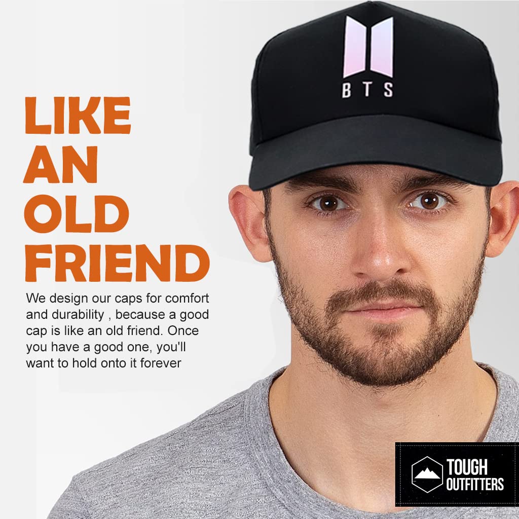 GUSTAVE Cotton Cap for Men and Women with Adjustable Strap 20cm Fit | Black Fashion Hat